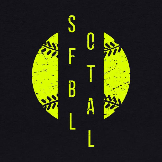 Softball Distressed Shirt by ThreadsMonkey